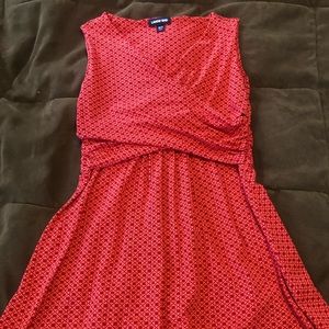 Red and Orange Land’s End Sleeveless Dress